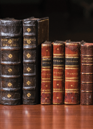 Students walk through campus.